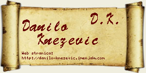 Danilo Knežević vizit kartica